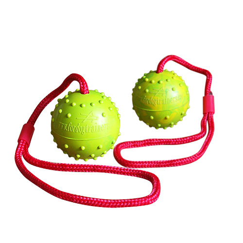 Hundespielzeug Gummiball mit Schnur, 6 cm Solide größeres Bild