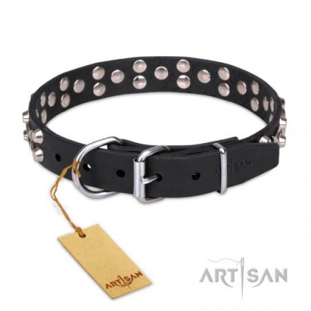 Schickes Lederhalsband "Shining Stars" von FTD Artisan