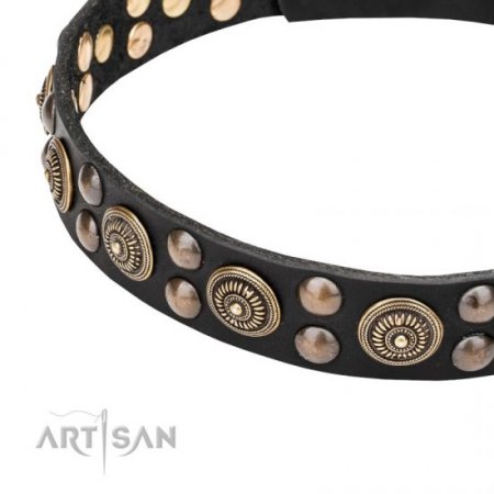 FDT Artisan Lederhalsband "Boho Style" 30 mm