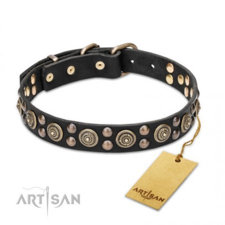 FDT Artisan Lederhalsband "Boho Style" 30 mm