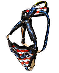 Hand painted by our artists handmade best Leather Dog Harness