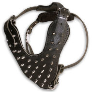 Spiked Leather Dog Harnesses, Top-Quality