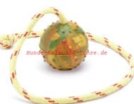 Rubber ball on string - perfect dog toy 6cm, TOP quality